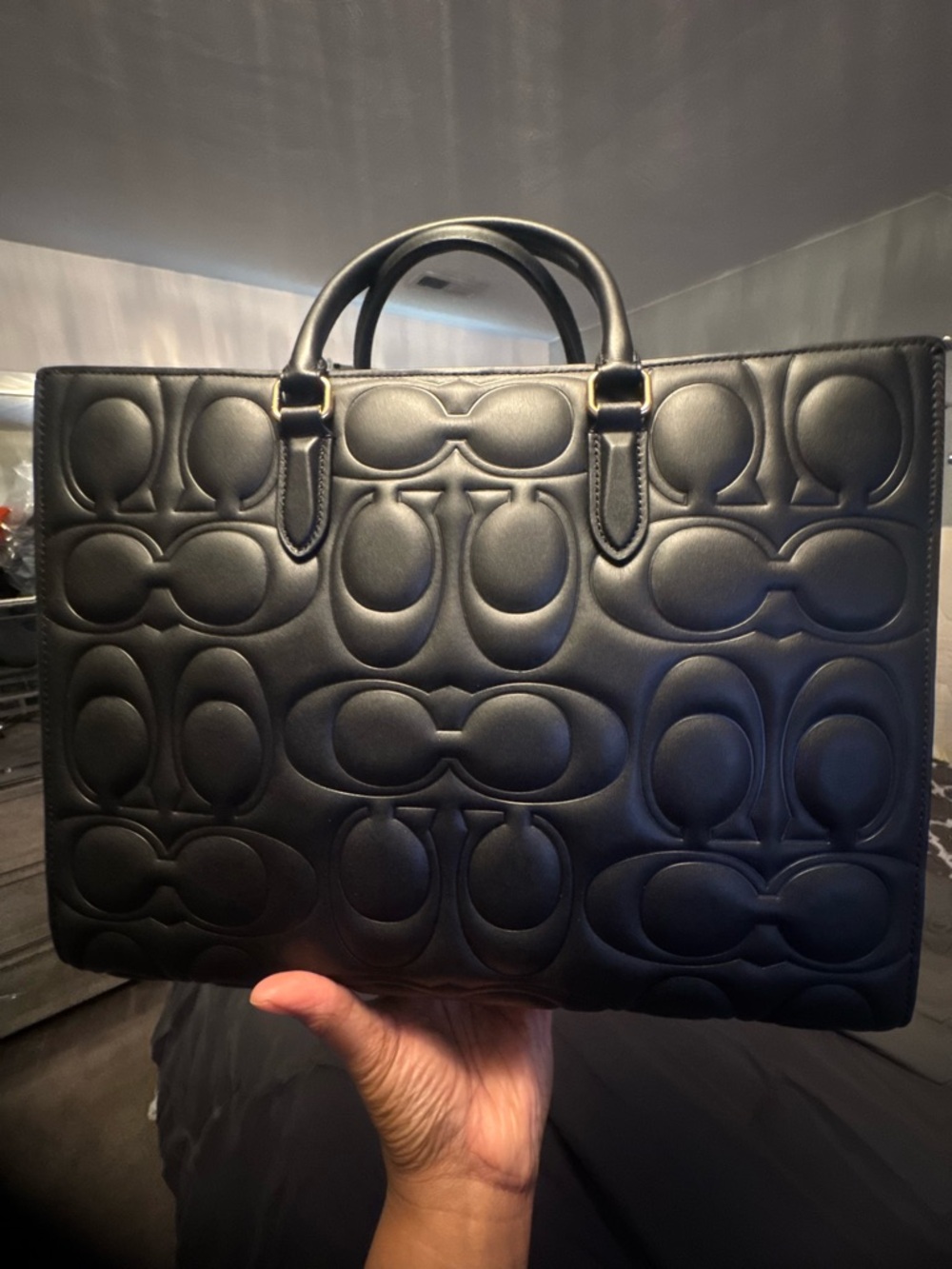 Coach Maggie Tote Bag In Signature Leather - Picture 7 of 11